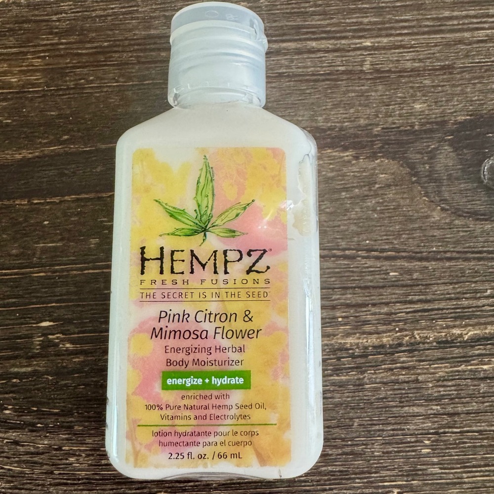 Hempz Fresh Fusions Citrine Crystal & Pink Citron Mimosa Body Lotion 2.25oz Set - Picture 4 of 5